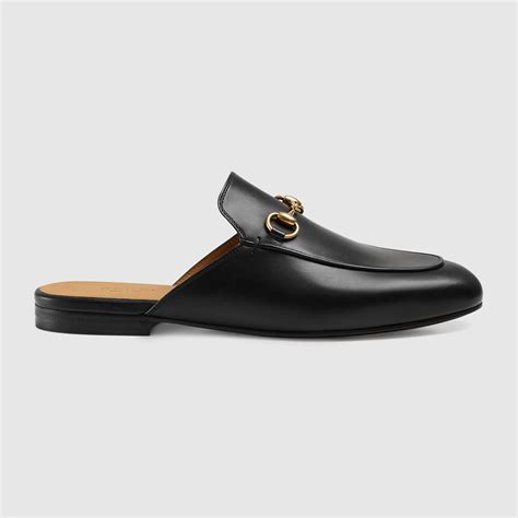 gucci slippers leer|Gucci Women's Princetown Leather Slippers .